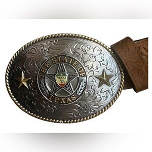 Silver and Gold Texas Belt
